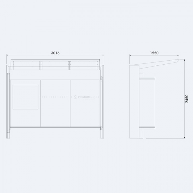 Marquesina parada d'autobús Kub